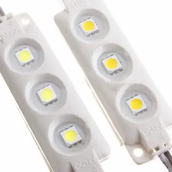 

Free shipping DHL 1000/lot 3led SMD5050 Injection Led Module 12V Waterproof IP65 Cool White LED Advertise letter led modules