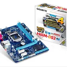 Новая, GIGABYTE GA-H61M-DS2 настольная материнская плата H61 Socket LGA 1155 i3 i5 i7 DDR3 16G uATX UEFI биос H61M-DS2