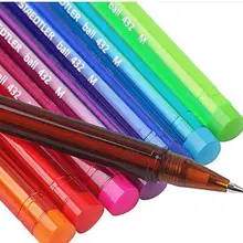 10 шт./лот Staedtler цветная треугольная шариковая ручка M nib 0,7 мм гелевая ручка для подписи Ручка канцелярия для учеников школьные офисные принадлежности