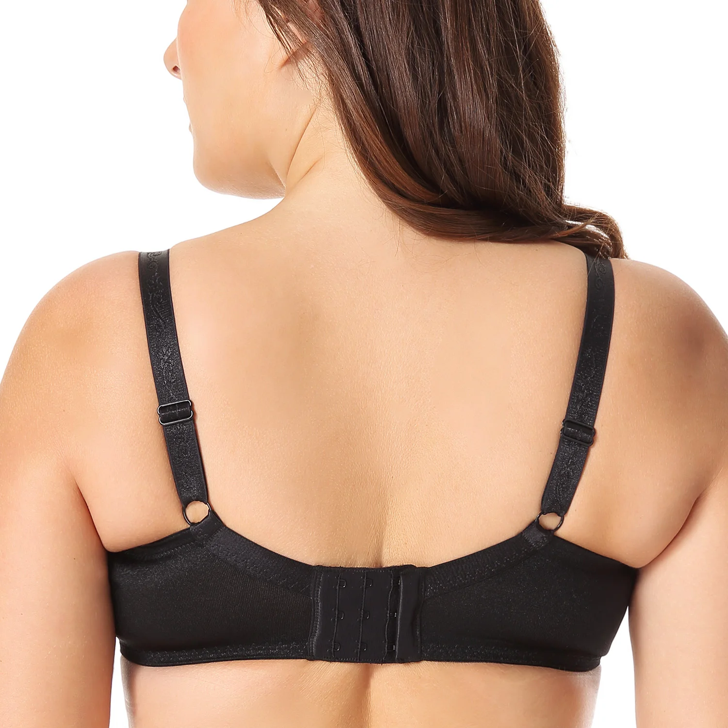 Women's Sheer Lace Unlined Minimizer Underwire Full Figure Bra 34-44 DD E F G H