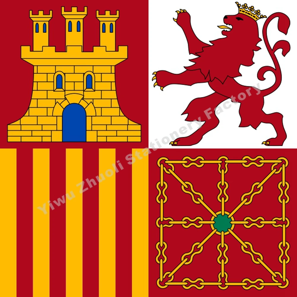 

Spain Naval Jack Flag 120X120cm (4x4FT) 120g 100D Polyester Double Stitched High Quality Banner Free Shipping