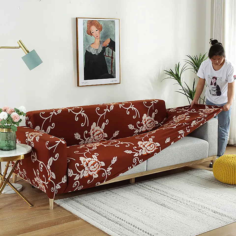 Эластичный Печатный чехол для дивана, универсальный секционный угловой чехол для дивана, евро чехлы для диванов, диванов, чехлов для гостиной