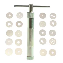 Нержавеющая пресс для сладких кремов ремесло с 20 дисками Сахар ремесло помадка торт скульптура Полимерная глина инструменты