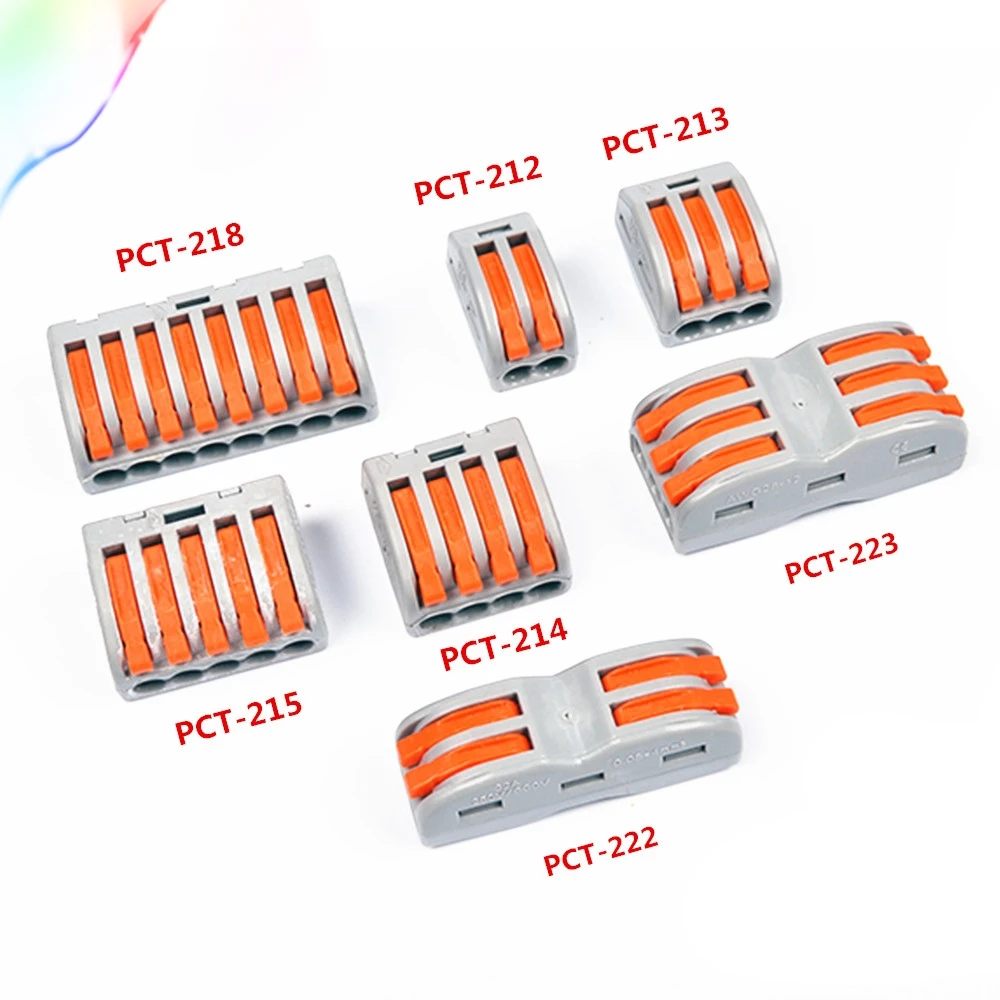 

10pcs 222 WAGO mini fast wire Connectors Universal Compact Wiring push-in Terminal Block PCT 212 213 214 215