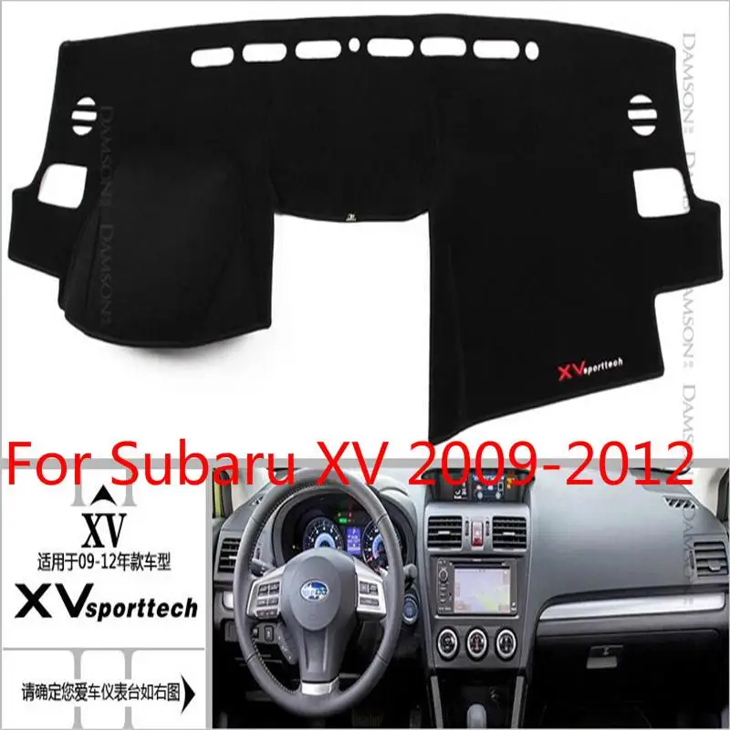 Высококачественная консоль Избегайте световых подушек для защиты приборной панели, Секция вышивки для Subaru XV 2009-2012 - Название цвета: 1