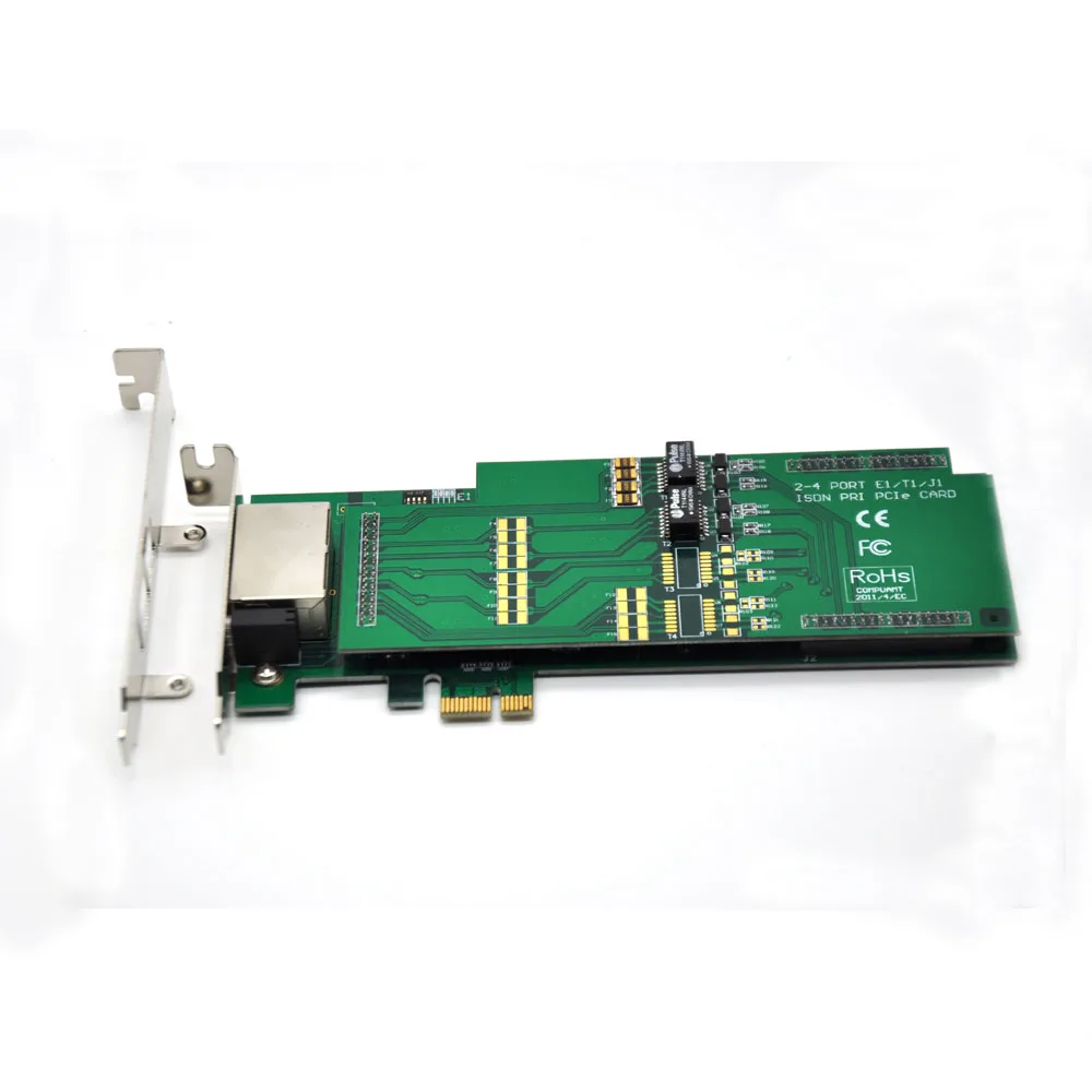 Цифровая Asterisk E1 карта PCI Express 2 E1/T1/J1 телефонная Голосовая ISDN PRI card SS7 R2 сигнал