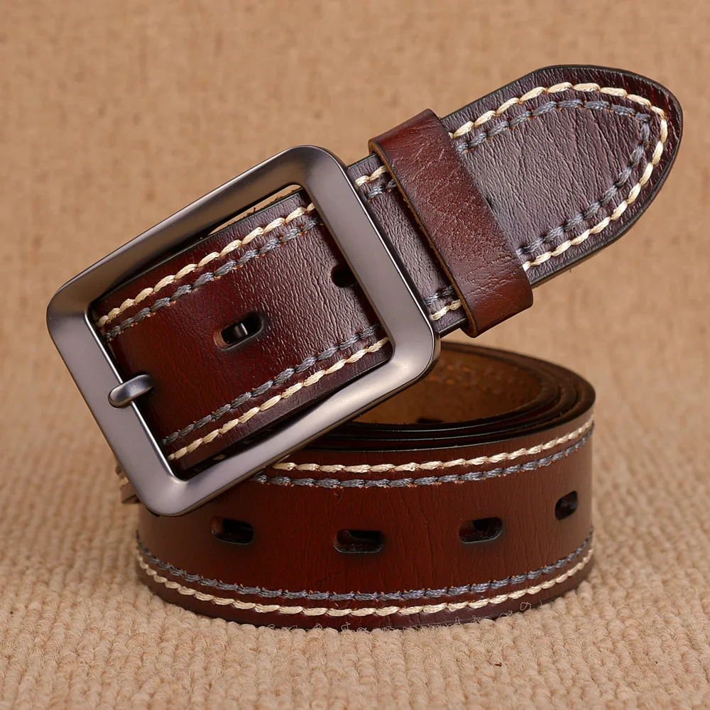 Hot Sale Fashion Men belts Luxury designer Top quality Genuine leather belt man First Layer Cow ...