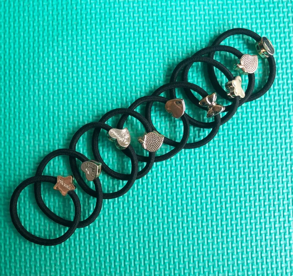 

10PCS/Lot New Korean Hair Accessories For Women Black Elastic Hair Rubber Bands Girls Lovely Hair Ropes Ponytail Holder Tie Gums