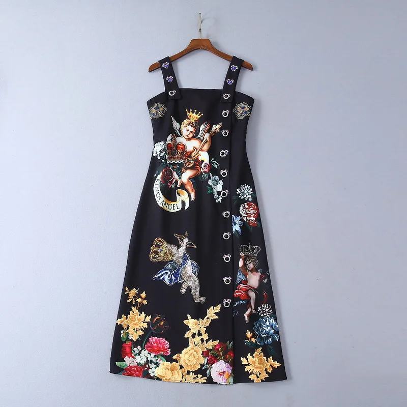 

High quality New Fashion Women 2019 summer Dress Luxury famous Brand European Design party style dress WS06297