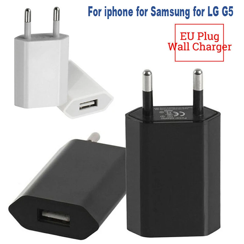 1 шт. европейская вилка европейского стандарта USB AC дорожное настенное зарядное