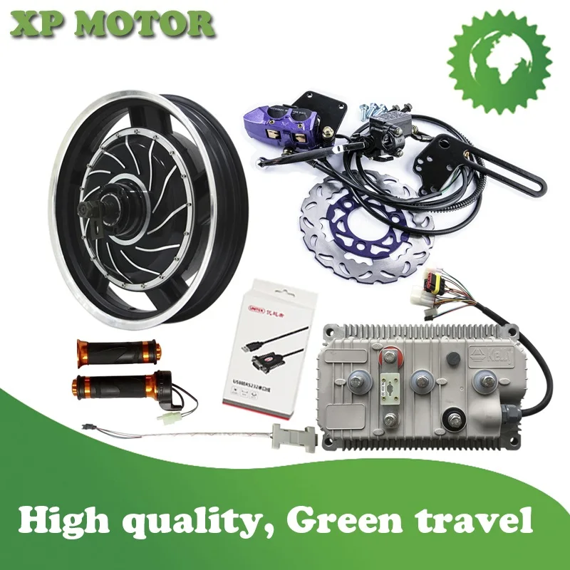 

8000W 72V 17inch Electric motorcycle Motor Conversion Kits with Kelly Sine Wave Controller