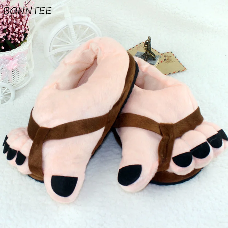 

Winter Slippers Women Warm Cartoon Big Feet Funny Home Slipper Trendy Cute Non-slip Womens Indoor Cotton Shoes Soft Bottom Mute