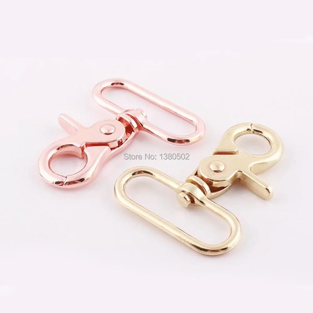 

5pcs/lot 55mm Rose Gold And Gold color Large Swivel Snap Hook Lobster Clasp Clip Buckle For Bag Lanyard