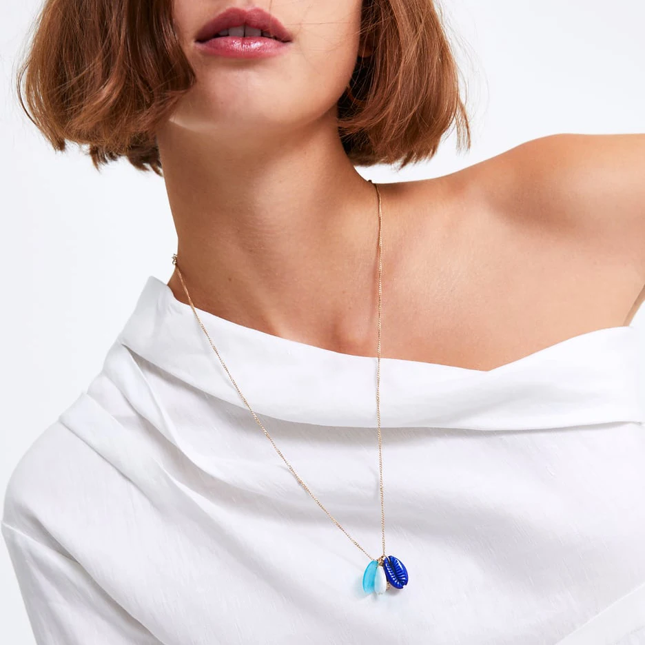 

Dvacaman 2019 Fashion ZA Shell Necklace for Women Simulated Pearl Irregular Ocean Statement Long Pendant Necklace Jewelry Female