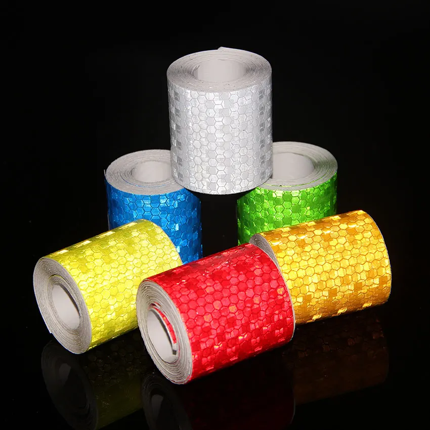 

5CM*10M Car Styling Motorcycle Sticker Safety Warning Conspicuity Reflective Adhesive Tape Stickers Moto Stickers And Decals