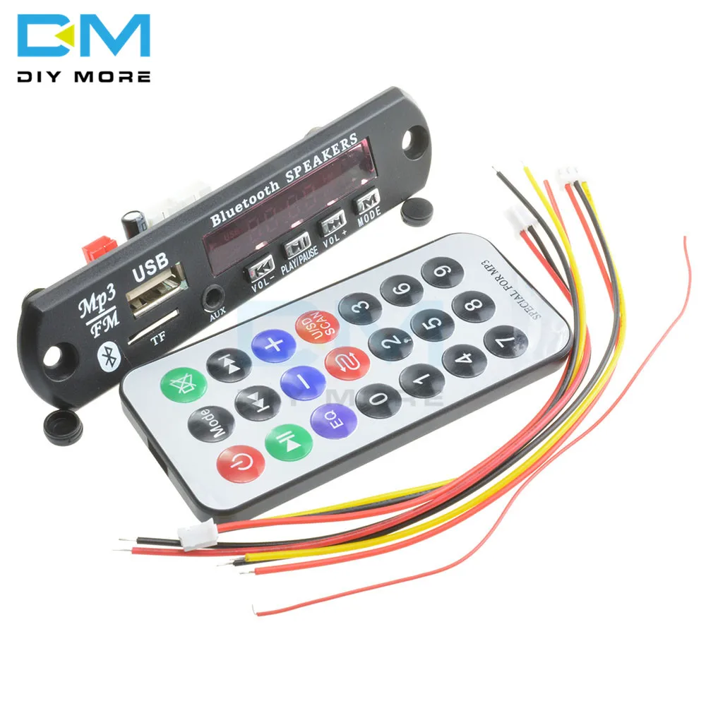 

1Set Standard Wireless Bluetooth 12V MP3 WMA Decoder Board Audio Module TF USB Radio For Car LCD Screen Remote Controller