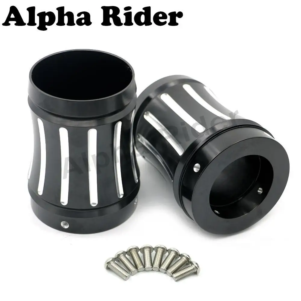 

Edge 4" Exhaust Tips Merge Style Muffler End Cap Slotted for 1986-2016 Harley Touring Road King Street Electra Glide