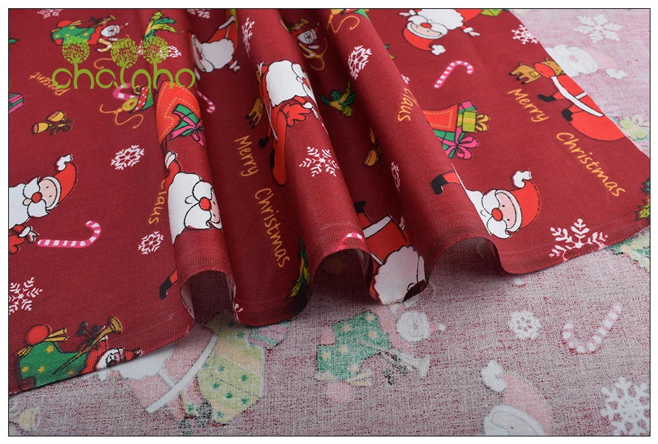 Chainho, Рождественская серия, саржевая хлопковая ткань с принтом, для шитья и шитья, простыня для детей и малышей, украшения подушек, материал