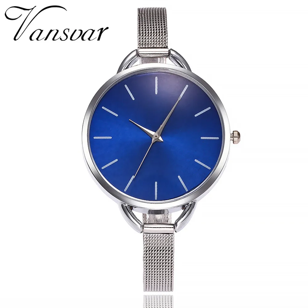 

2018 vansvar Casual Quartz Stainless Steel Band Newv Strap Watch Analog Wrist Watch women quartz watches ladies to brand women