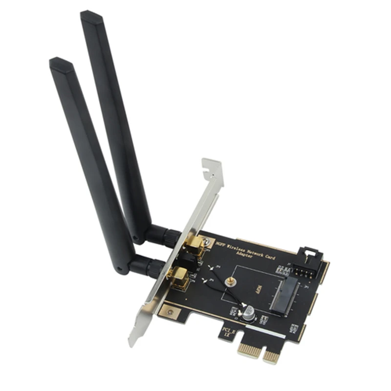 Converter Настольный PCI-E 1X беспроводной адаптер конвертер с 1730 Мбит/с Wifi сетевая карта 9260NGW для Intel 9260 Bluetooth 5,0 для Windows 10 - Цвет: Converter