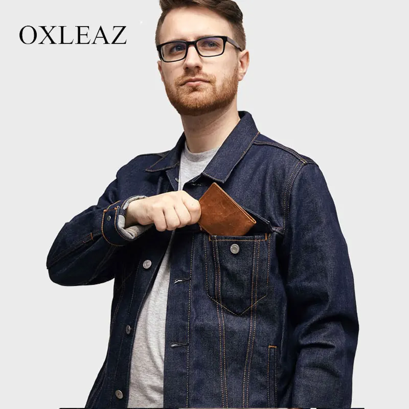 OXLEAZ тонкий держатель для карт кошелек 7 слотов мужской натуральная кожа защита
