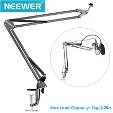 Neewer Pro Desktop Microphone Suspension Scissor Arm Microphone Stand Table Mounting Clamp for for Samson Blue