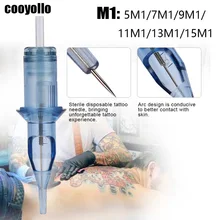 Топ Класс 10 шт. Одноразовые стерилизованные RL/RM/M1/RS тату микроблейдинг иглы ручка для тату поставить 5M1/7M1/9M1/11M1/13M1/15M1
