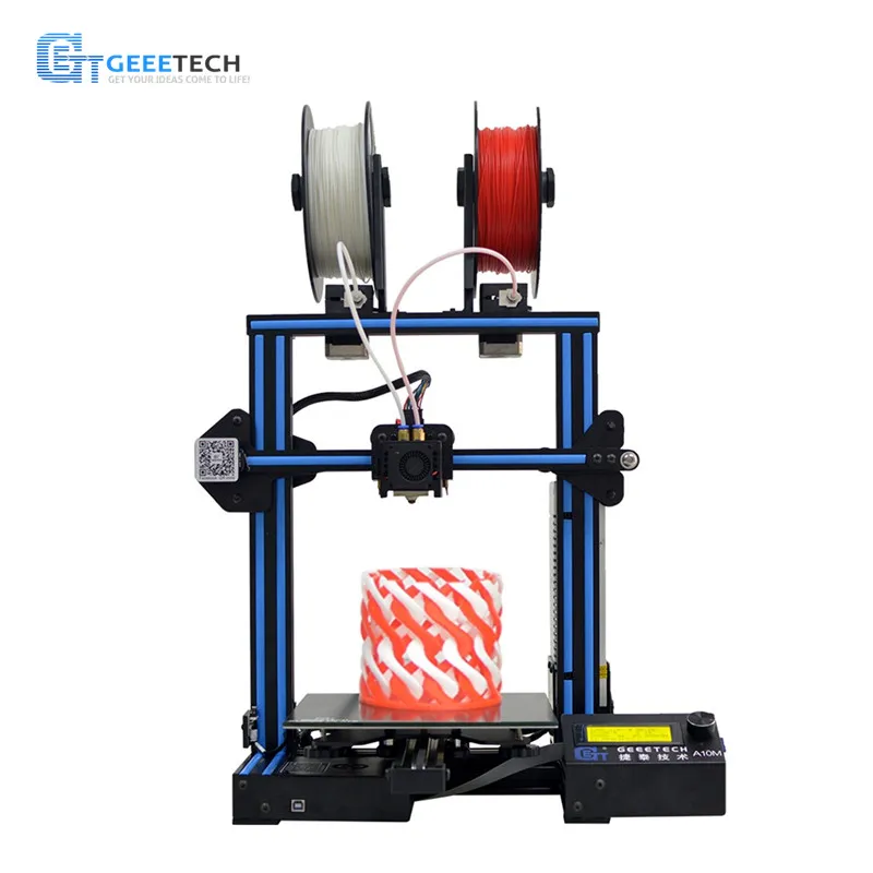 

Geeetech A10M Mix-color Fast Assembly DIY 3d Printer Super Plate Hotbed Filament Detector Break-resuming Capability