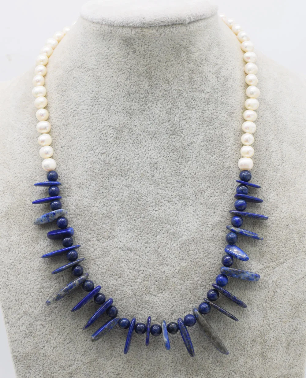 

Пресноводный жемчуг около круглого 7-8 мм синий lapis кварцевый филиал 10-18 мм ожерелье 18 дюймов оптовая продажа натуральный бисер FPPJ драгоценный камень