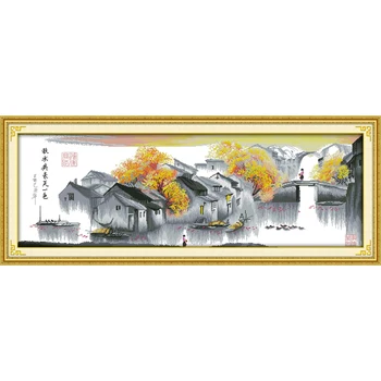 

My Dream Home Chinese scenery Needlework,DIY Cross stitch,Sets For Embroidery kits,Precise Printed Patterns Counted Cross-Stitch