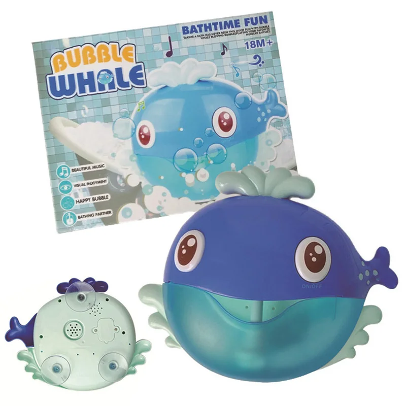 Забавная музыка Дельфин Форма пузырьковый воздуходувка машина электрическое автоматическое устройство для мыльных пузырей детская Ванна