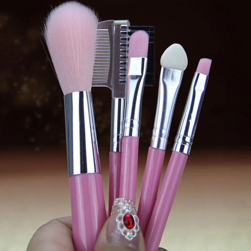 

Mini 5pcs Complete Makeup Brushes Set Professional Luxury Set Make Up Tools Kit Powder Blending Shadow Cosmetic Beauty Brush