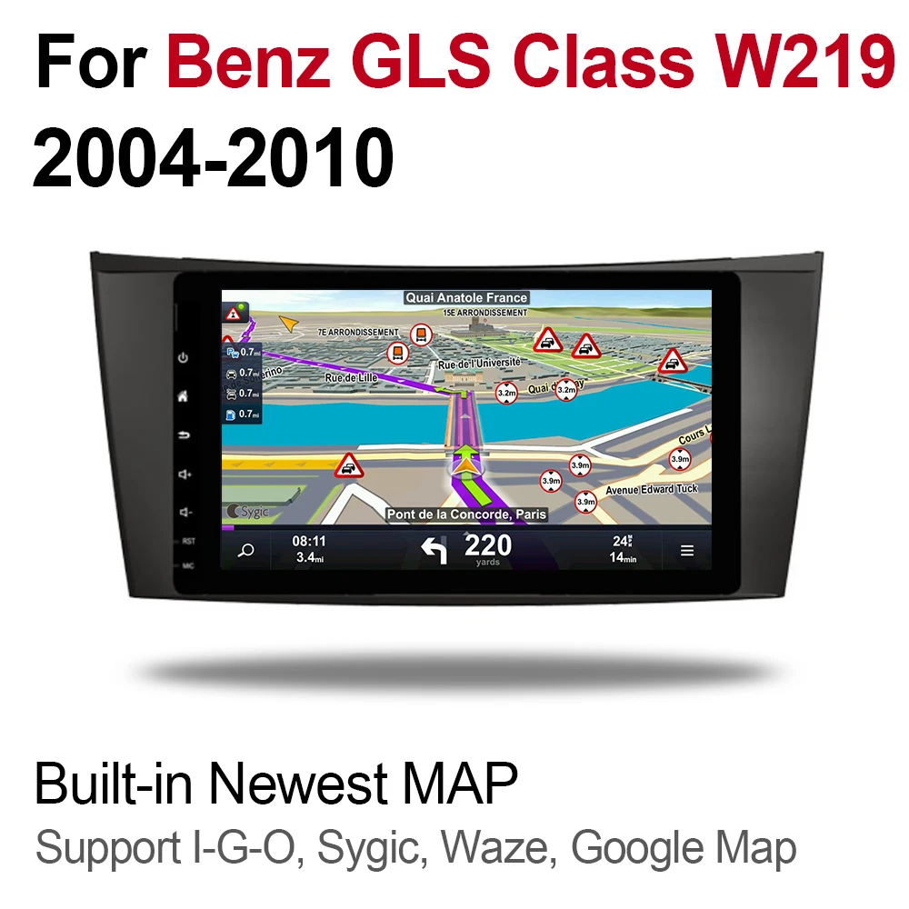 Top 4GB android 9.0 car dvd player For Mercedes Benz CLS Class W219 2004~2010 NTG Multimedia GPS Navigation Map Autoradio WiFI BT 2