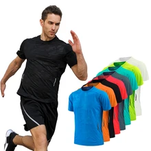 Мужские Компрессионные спортивные футболки для фитнеса с короткими рукавами, футболки для бега, 3XS-3XXL, для спортзала, тренировок, тренировок, футбола, мужские футболки, облегающие