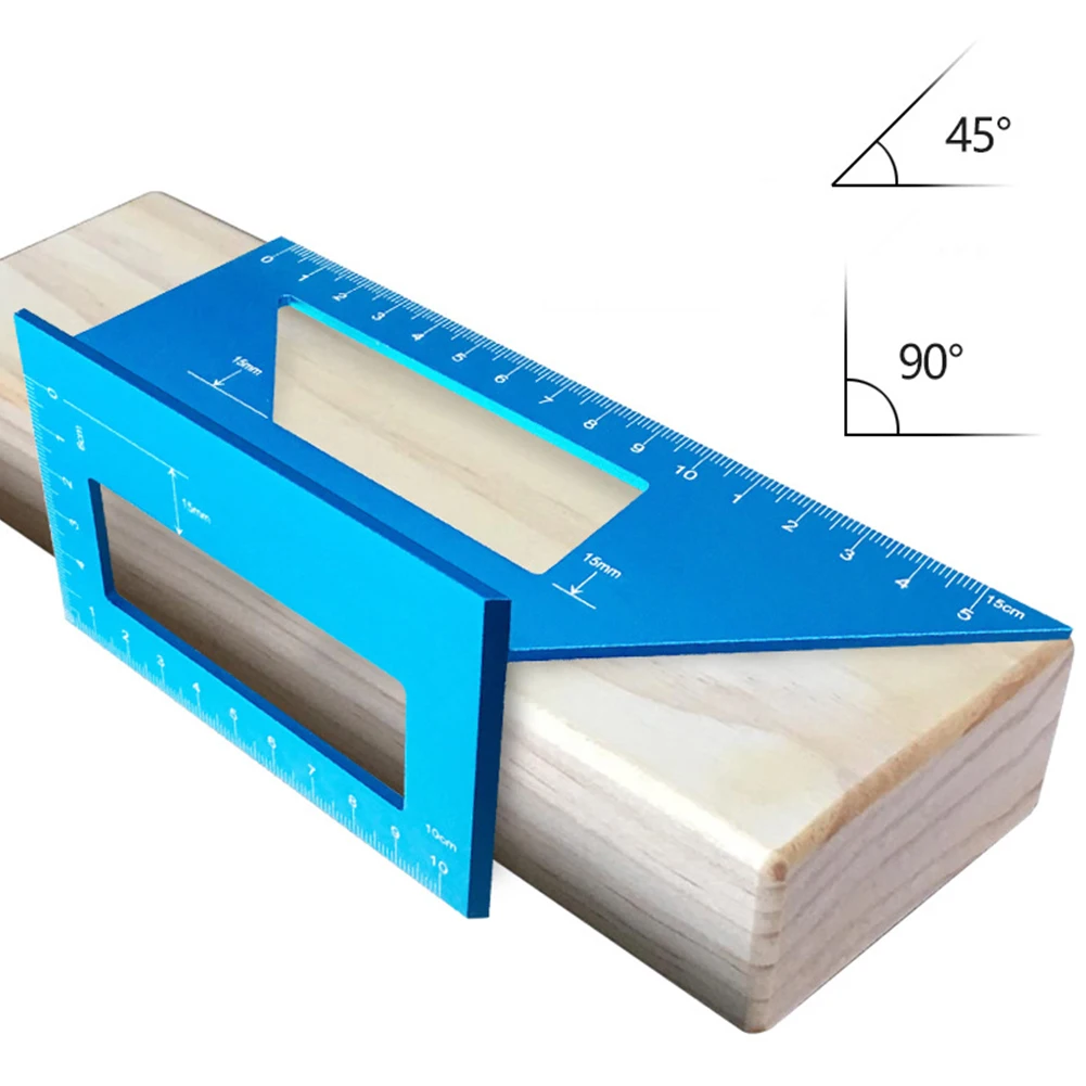 

Aluminum Alloy T-shape Practical 45° And 90° Welding Angle Gauge Multifunctional Edge Marking Measurer Woodworking Tools