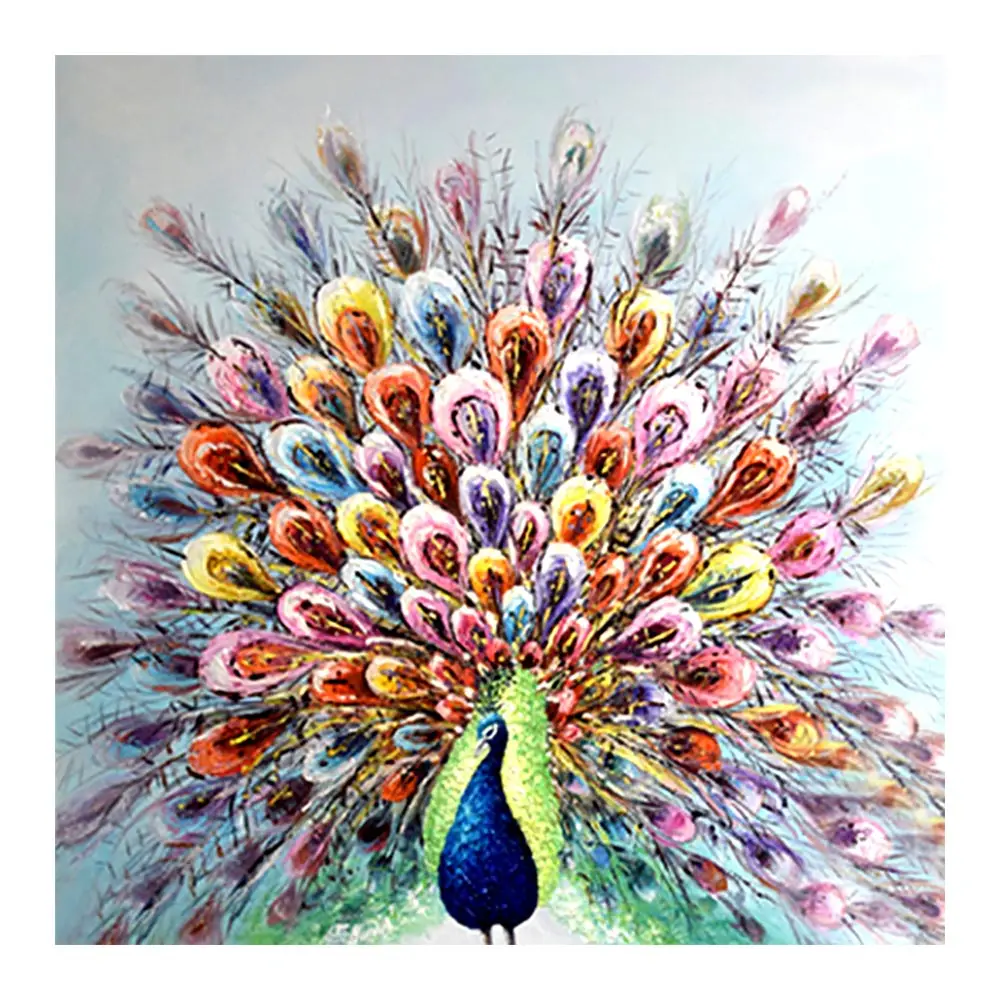 

Peacock feathers Diamond Painting Oil Round animal Full Drill Nouveaute DIY Mosaic Embroidery 5D Cross Stitch home decor gifts