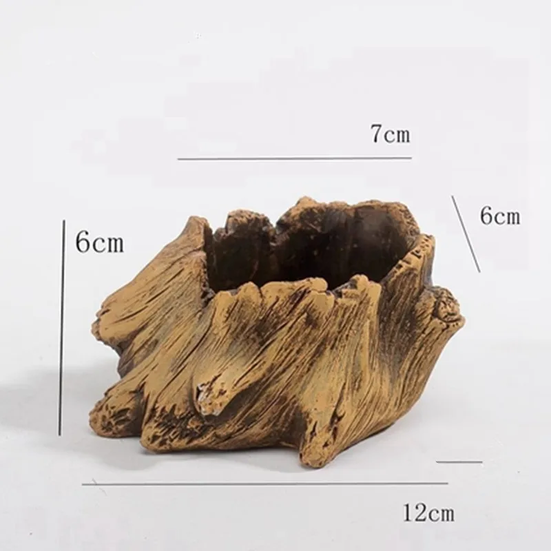 Дерево корень коры цветочный горшок формы для бетона цветочный горшок ваза силиконовые формы Творческий Садоводство украшения кашпо из цемента плесень - Цвет: 28