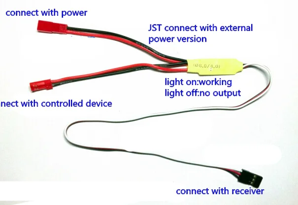 

10A Electronic Switch for RC Model Car and Airplane LED Light Free Shipping