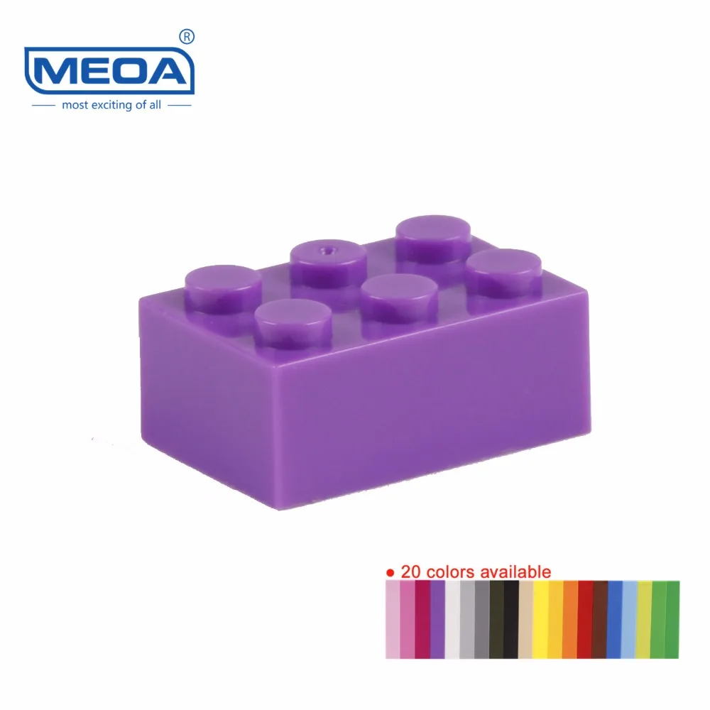 

100g=57pcs MEOA Small Building Blocks Spare Parts 2X3 Higher Bricks 100% Compatible for DIY Assemble Toy for Adult Children