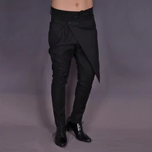 27-44 Новинка мужская одежда плюс размер GD стильные; для ночного клуба повседневные брюки ноги индивидуальность съемный haren Брюки тонкая юбка