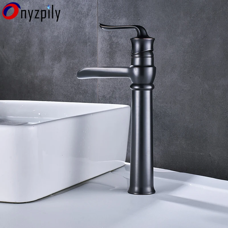 

Waterfall ORB Bathroom Basin Faucet Single Handle Faucets Hot and Cold Water Mixer Faucet