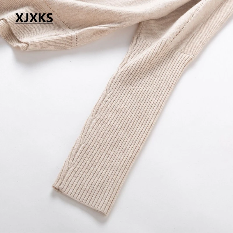 Beige 4 Couleurs noir Cou Nouvelles Solide Femmes Mode Laine Xjxks Femme gris Pull Chandail Wear kaki Couleur Knit Slash Chandails Jumper aTxxZUq