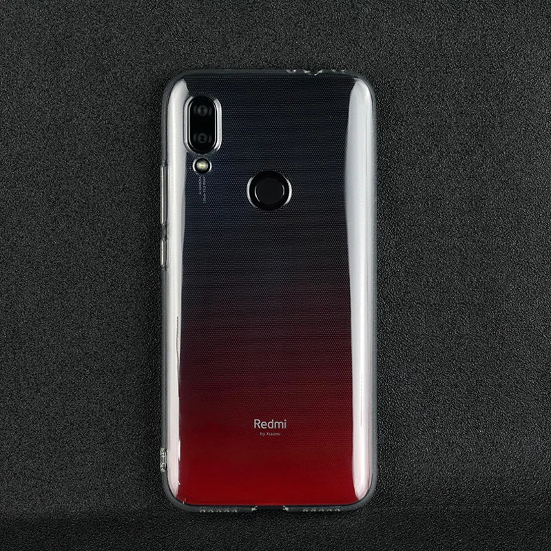 100 шт/партия Xiao mi Red mi 7 7 pro термополиуретановый чехол для телефона ультра-тонкий прозрачный термопластичный полиуретан Силиконовый красный mi 7 7Pro телефон простой чехол