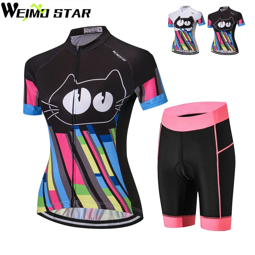 Cat Shirt Cycling Jersey WEIMOSTAR Women cycling clothing maillot