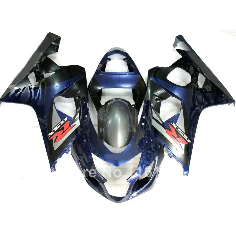 

Injection Hot sale fairing kit fit for SUZUKI GSXR600 K4 K5 2004 2005 black blue GSXR 600 GSX-R 750 04 05 fairings LT52