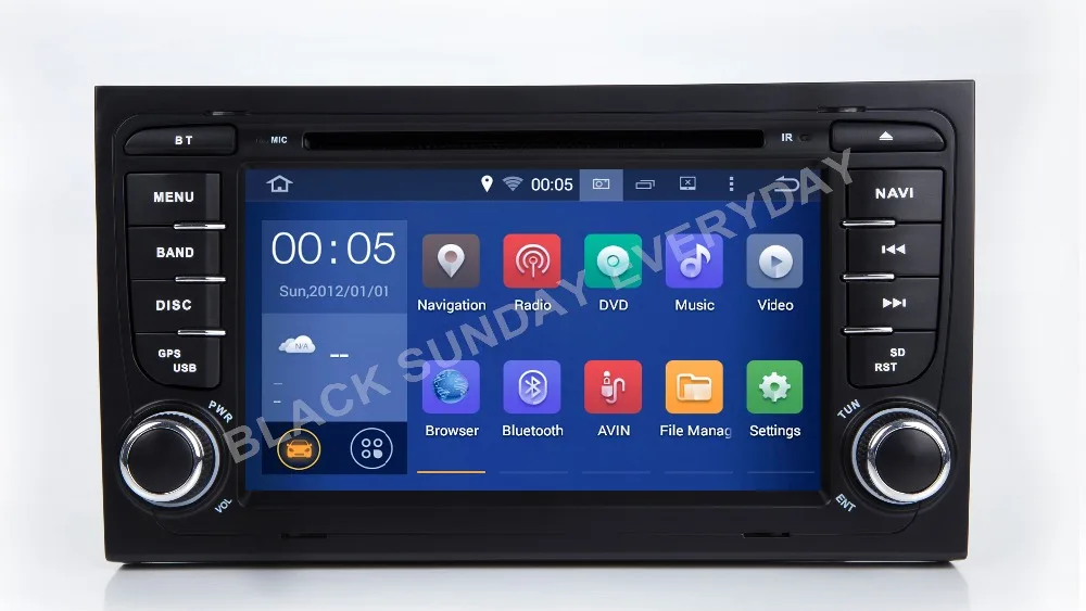 Sale Quad Core 7 inch Android 8.1 Car DVD Player For Audi A4 2003-2008 Touchscreen Audio Bluetooth In Dash Car Stereo GPS Navigation 0
