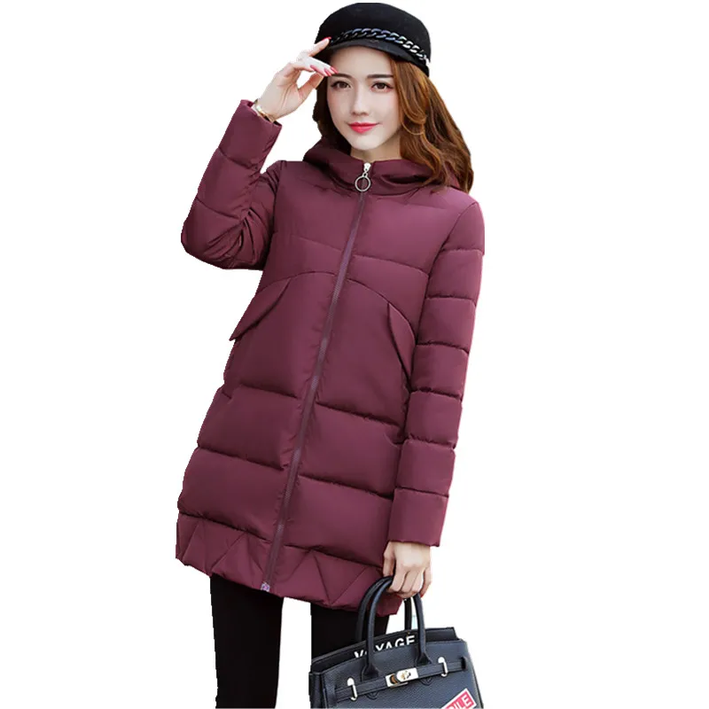 

New High Quality Fashion A-line Women Coat Winter Warm Wadded Jacket Elegant Windproof Parka Female Jacket Hot Sale CM1267