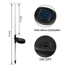 2 шт. светодиодные солнечные садовые огни романтические свайные огни метеоритный дождь декоративное освещение для сада уличное освещение газона сваи