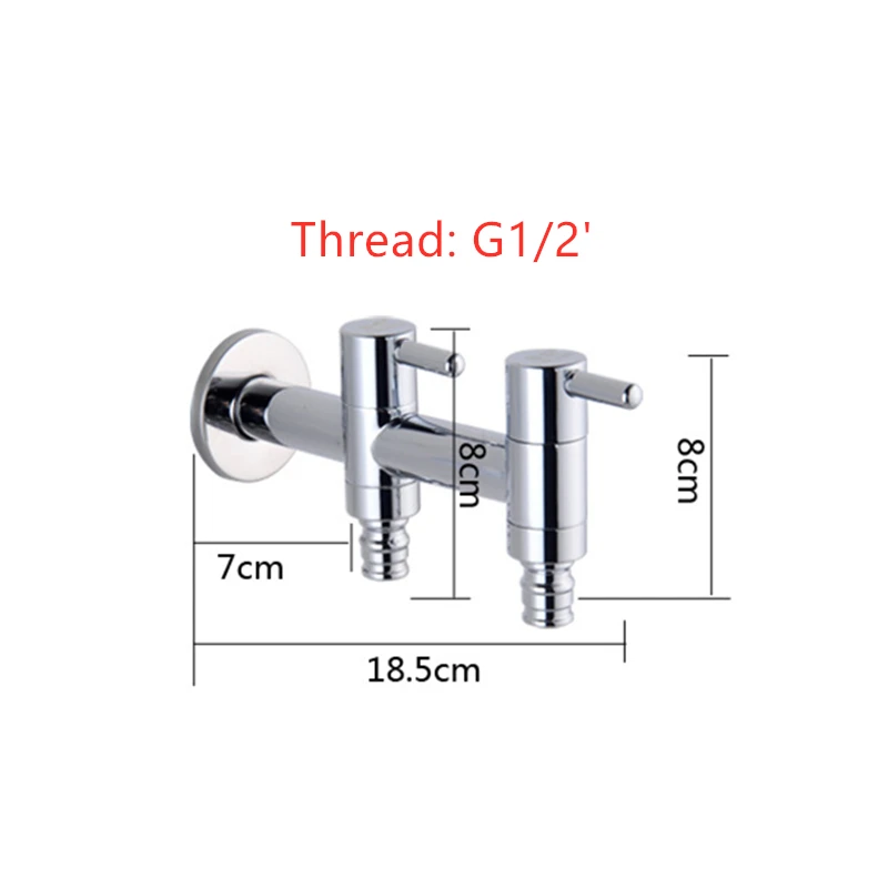 Двойной выход воды сад стиральная машина кран латунь кран ванная, смеситель для биде полированный хромированный быстро на смесители