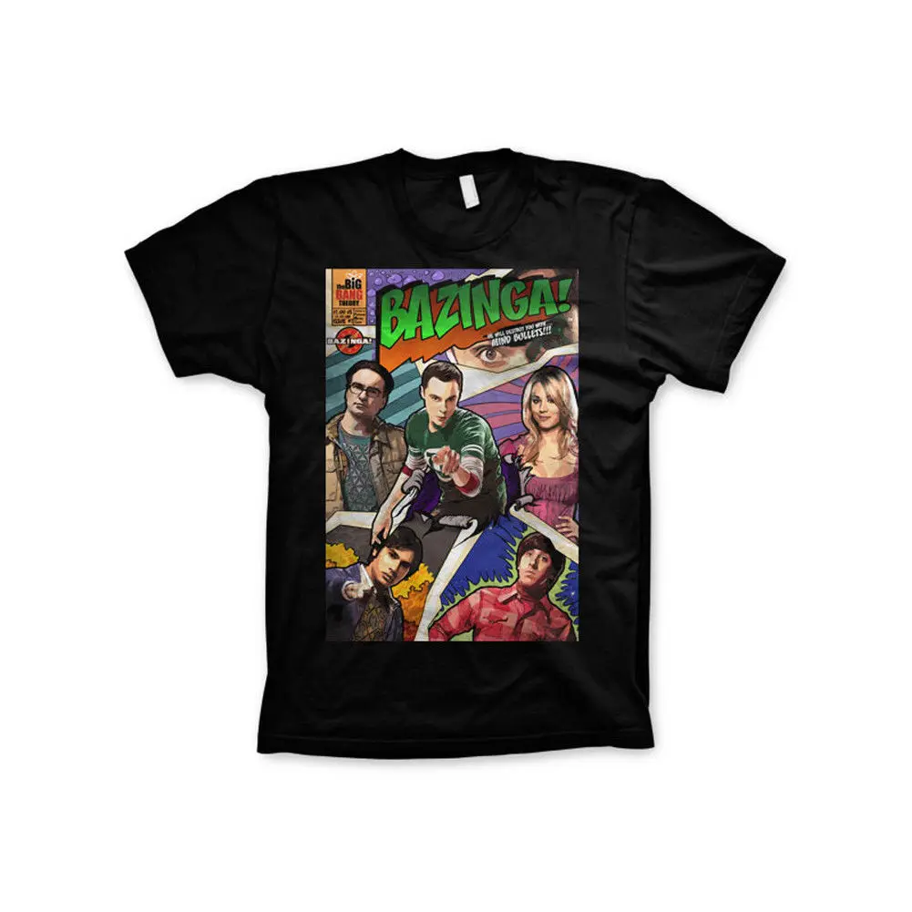 Officially Licensed TBBT- Bazinga Comic Cover Men's T-Shirt S-XXL Sizes O-Neck Oversize Style Tee Shirts Styles | Мужская одежда
